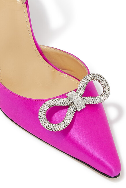 Exclusive Crystal Bow 110 Slingback Pumps